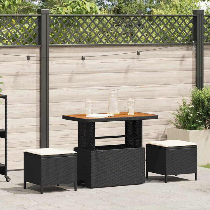 Have Spisebordssæt Sort polyrattan