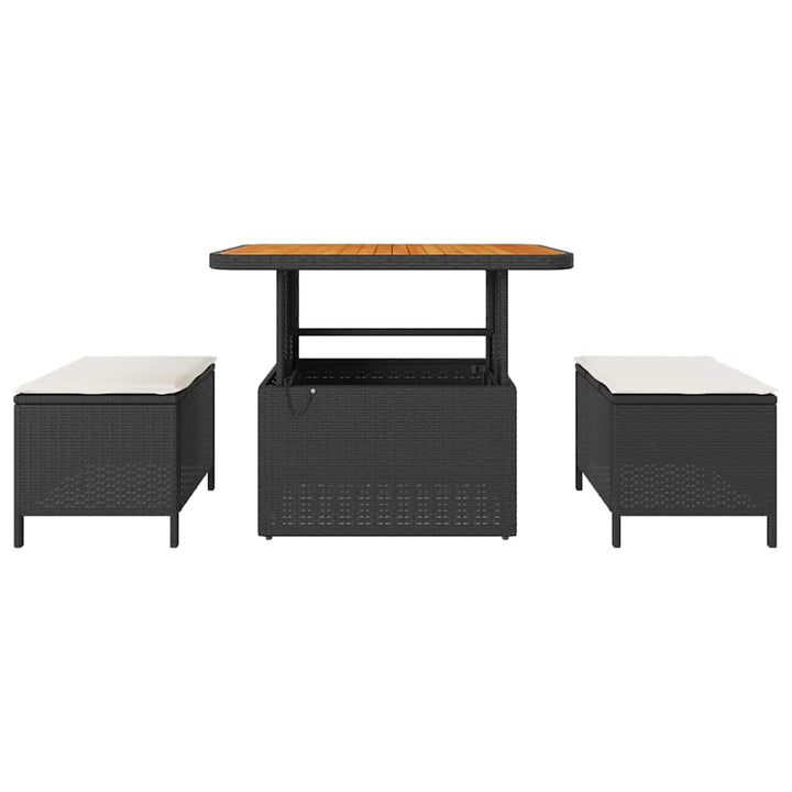 Have Spisebordssæt Sort polyrattan