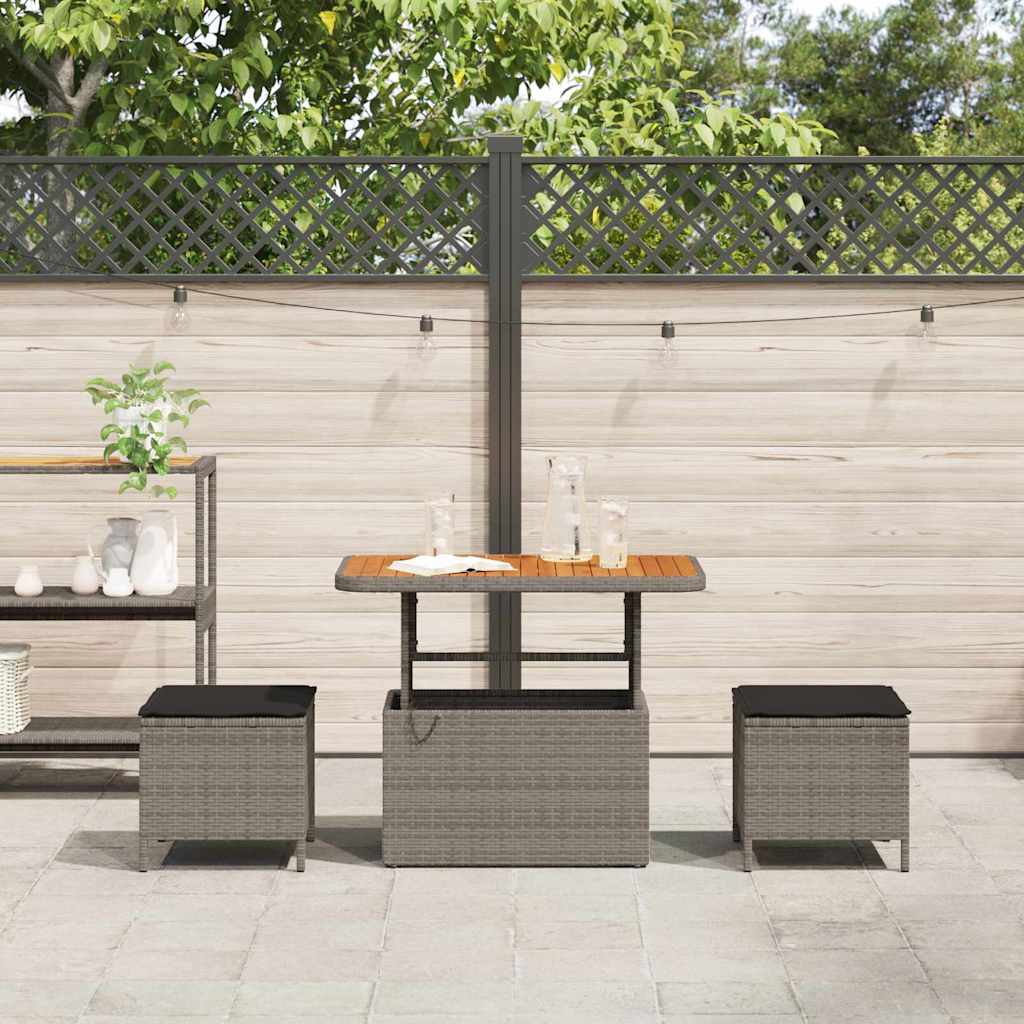 Have Spisebordssæt Grå polyrattan