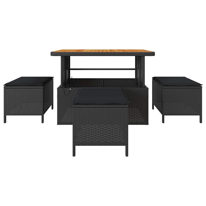 Have Spisebordssæt Sort polyrattan