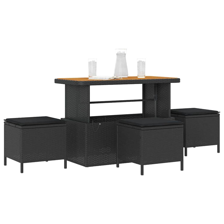Have Spisebordssæt Sort polyrattan