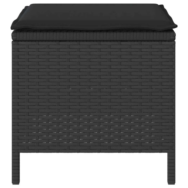 Have Spisebordssæt 4 stk. Sort polyrattan