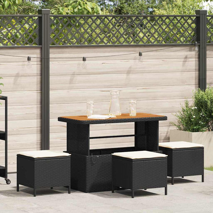 Have Spisebordssæt Sort polyrattan