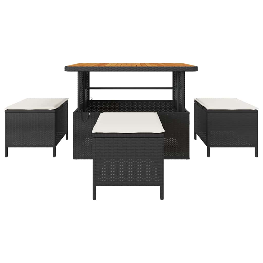 Have Spisebordssæt Sort polyrattan