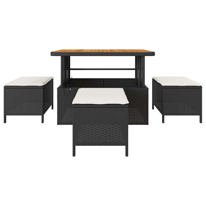 Have Spisebordssæt Sort polyrattan