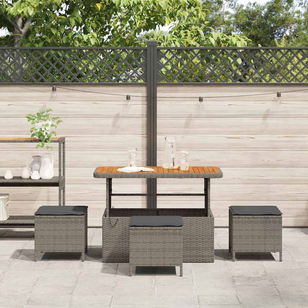 Have Spisebordssæt Grå polyrattan