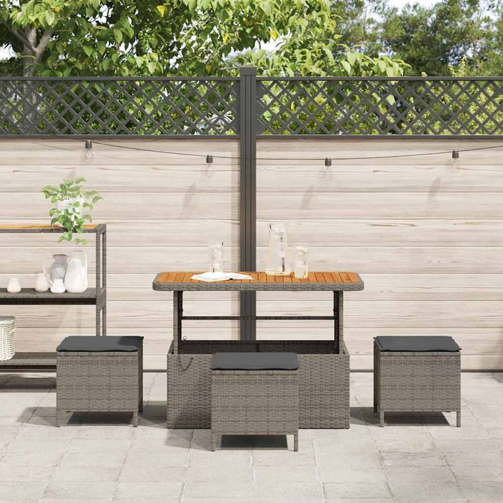 Have Spisebordssæt Grå polyrattan