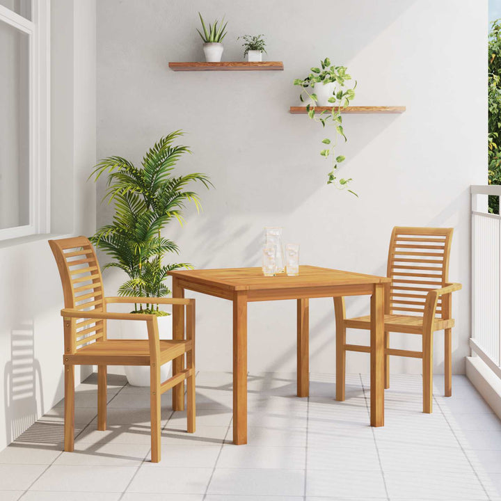 Spisestuestol 2 pcs Brun 62 x 55 x 94 cm Massiv Teaktræ