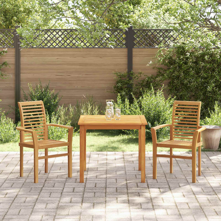 Spisestuestol 2 pcs Brun 62 x 55 x 94 cm Massiv Teaktræ