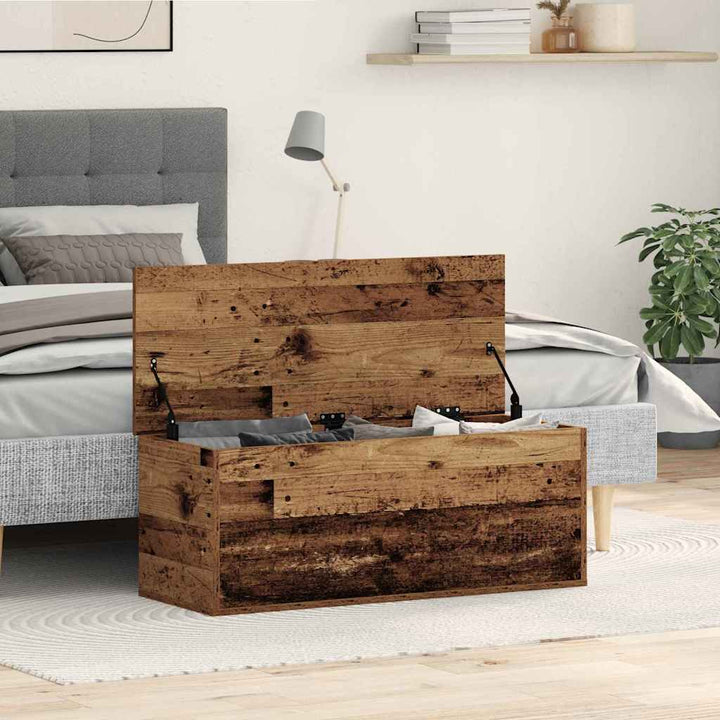 Opbevaringskasse Gammelt træ 90 x 35 x 35 cm Konstrueret træ