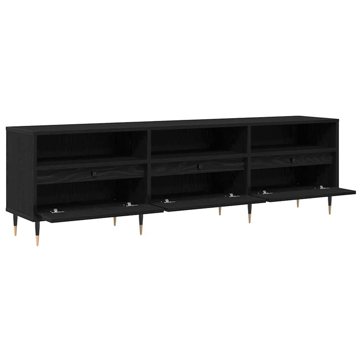TV-skab Sort eg 150 x 30 x 45 cm Konstrueret træ