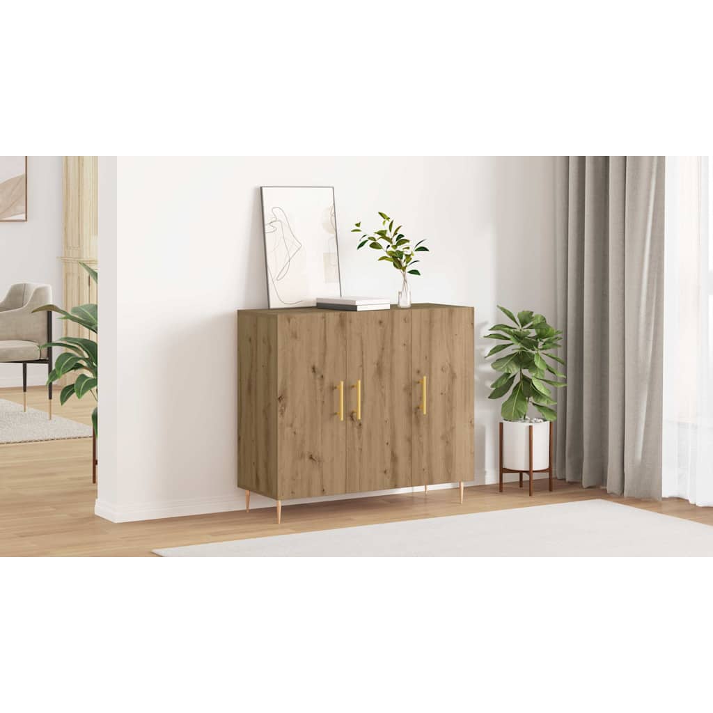 Sideboard Artisan Egetræ 90 x 34 x 80 cm Konstrueret træ