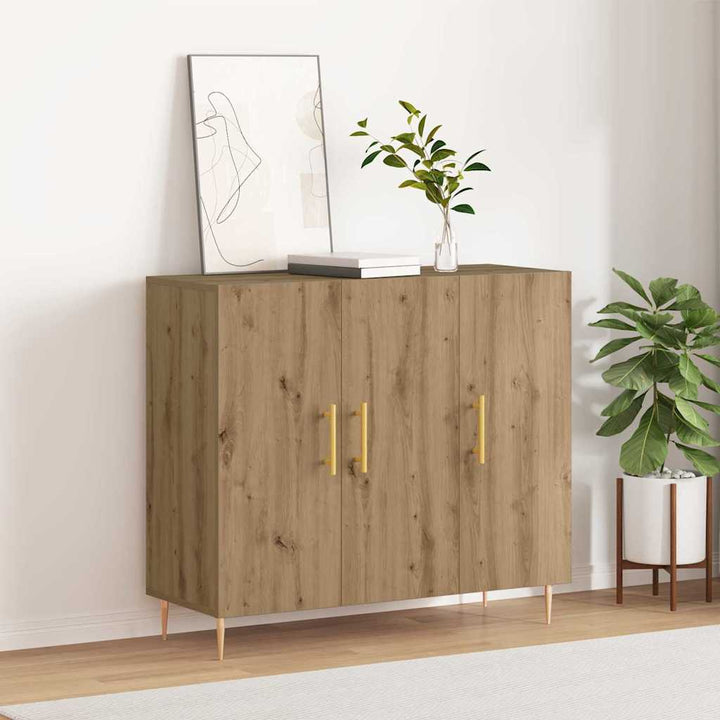 Sideboard Artisan Egetræ 90 x 34 x 80 cm Konstrueret træ