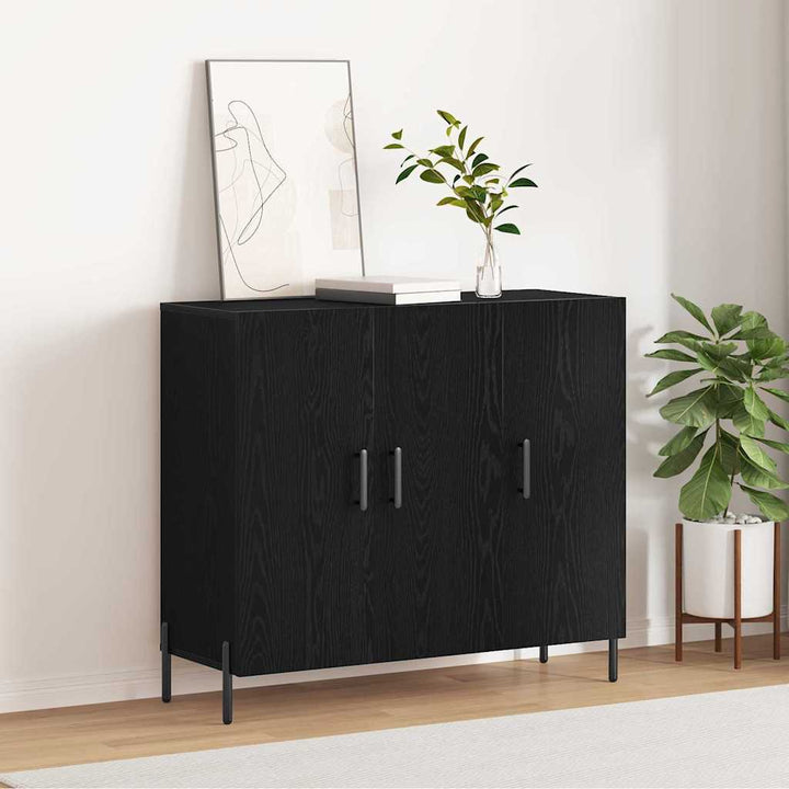 Sideboard Sort eg 90 x 34 x 80 cm Konstrueret træ