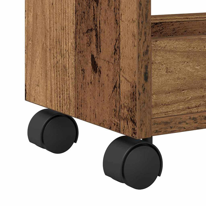 Kabinet med hjul Gammelt træ 60 x 22 x 79 cm
