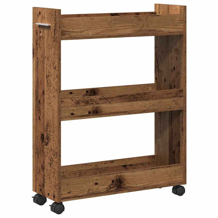 Kabinet med hjul Gammelt træ 60 x 22 x 79 cm