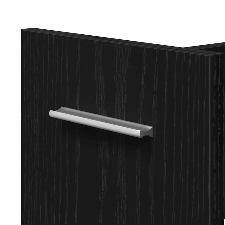 Kabinet med hjul Sort eg 60 x 22 x 79 cm