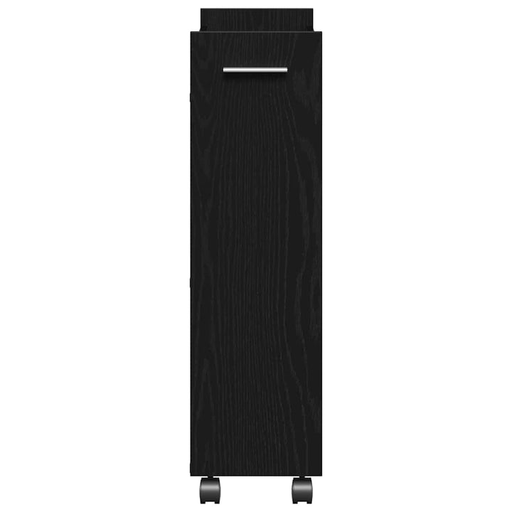 Kabinet med hjul Sort eg 60 x 22 x 79 cm
