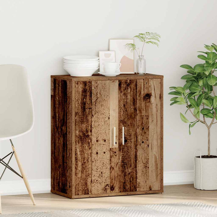 skænk 60x31x70 cm konstrueret træ antikt træ