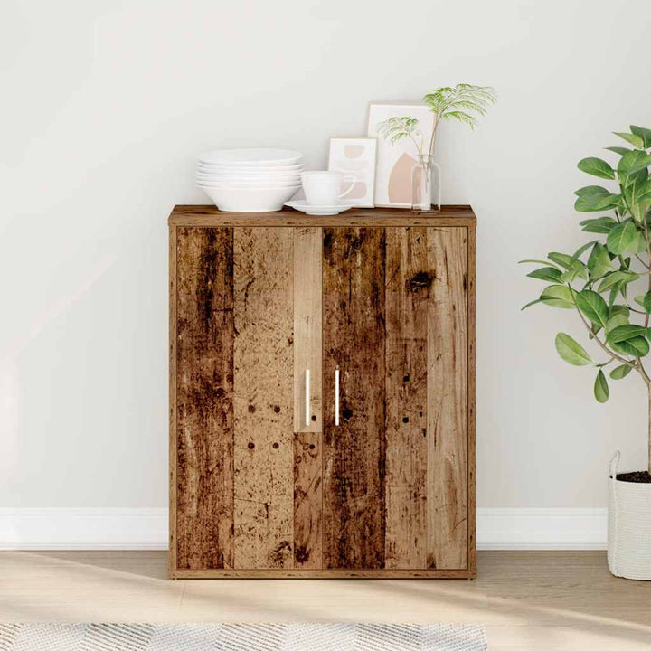 skænk 60x31x70 cm konstrueret træ antikt træ