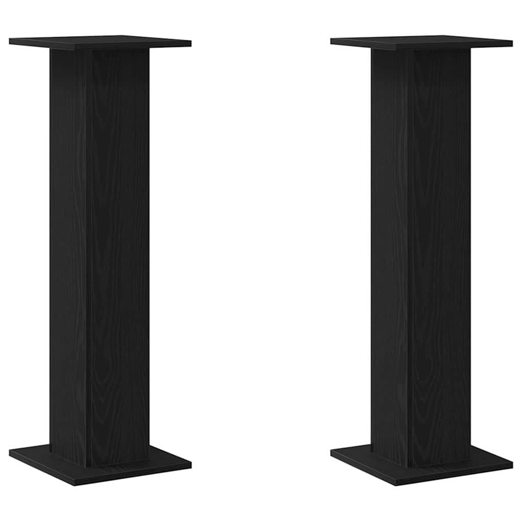 Planteholder 2 pcs Sort eg 30 x 30 x 95 cm Konstrueret træ