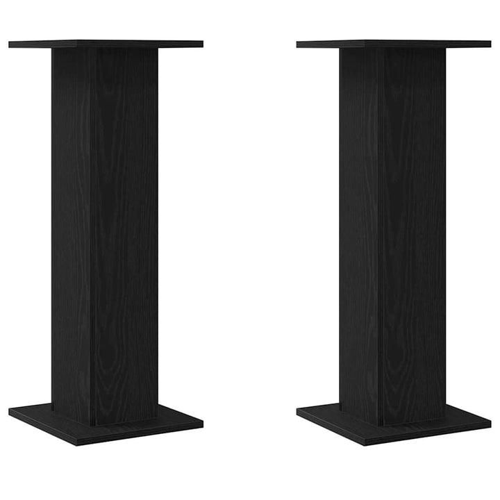 Planteholder 2 pcs Sort eg 30 x 30 x 80 cm Konstrueret træ