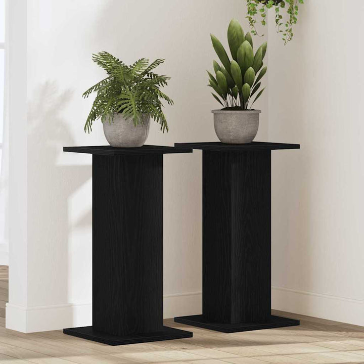Planteholder 2 pcs Sort eg 30 x 30 x 60 cm Konstrueret træ