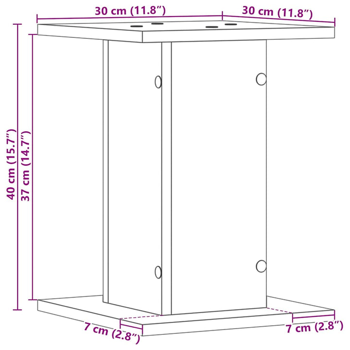 Planteholder 2 pcs Sort eg 30 x 30 x 40 cm Konstrueret træ