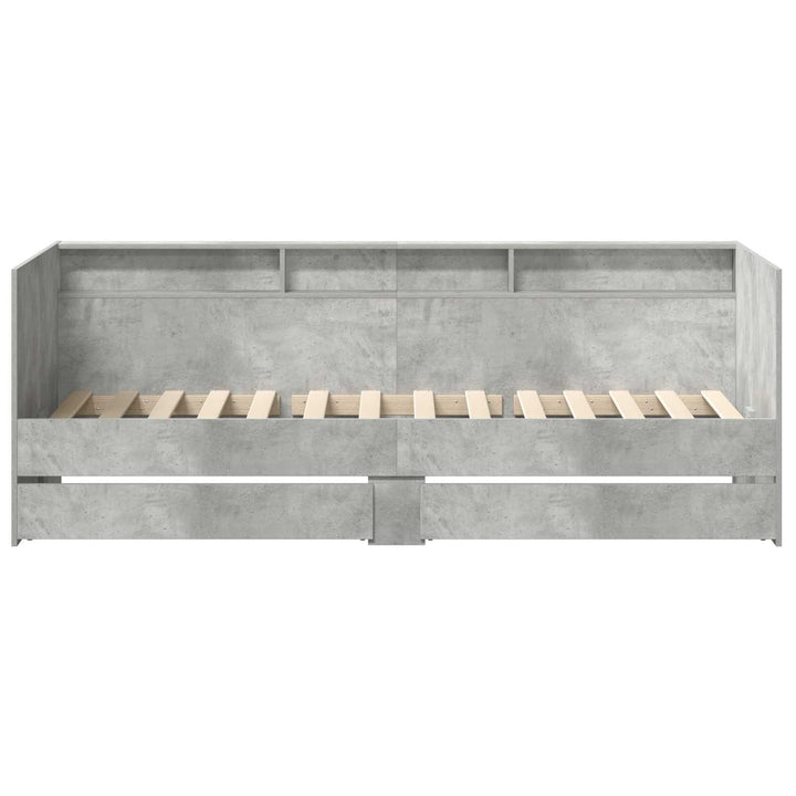 Dagbed med skuffe Grå 90 x 200 cm Konstrueret træ
