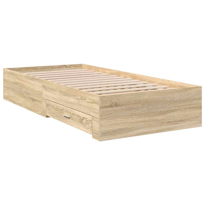 Sengestel med skuffe Brun 90 x 190 cm Konstrueret træ