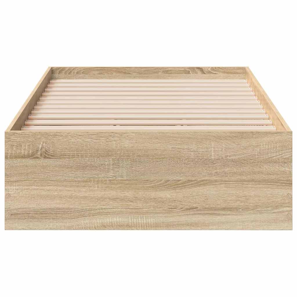 Sengestel med skuffe Brun 90 x 190 cm Konstrueret træ