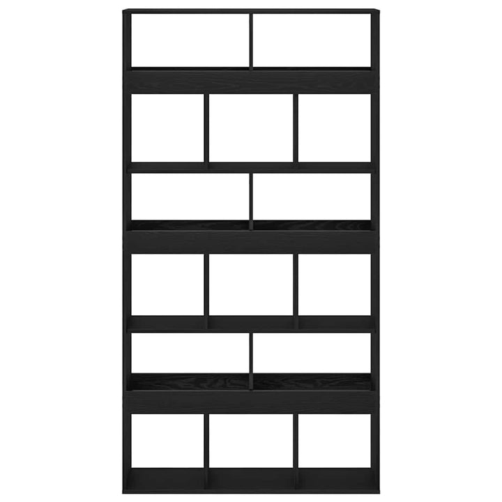 Bogskab 15 niveauer 100 x 33 x 93.75 cm Konstrueret træ Sort eg
