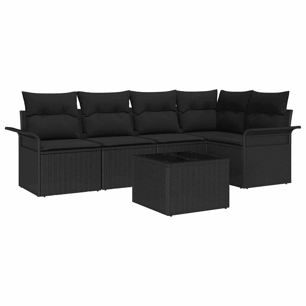Havesofa Sæt med pude 6 pcs polyrattan