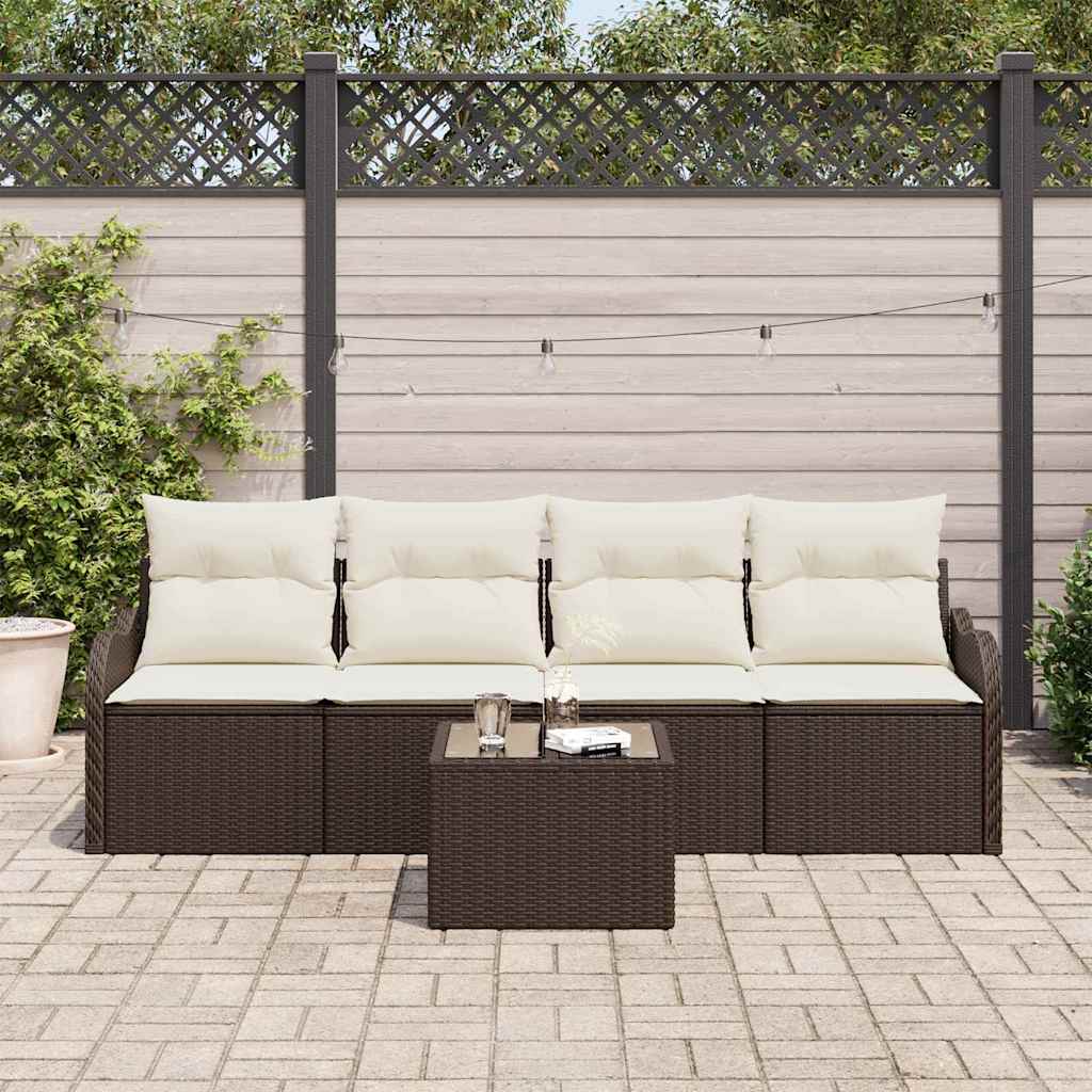 Havesofa Sæt Brun polyrattan