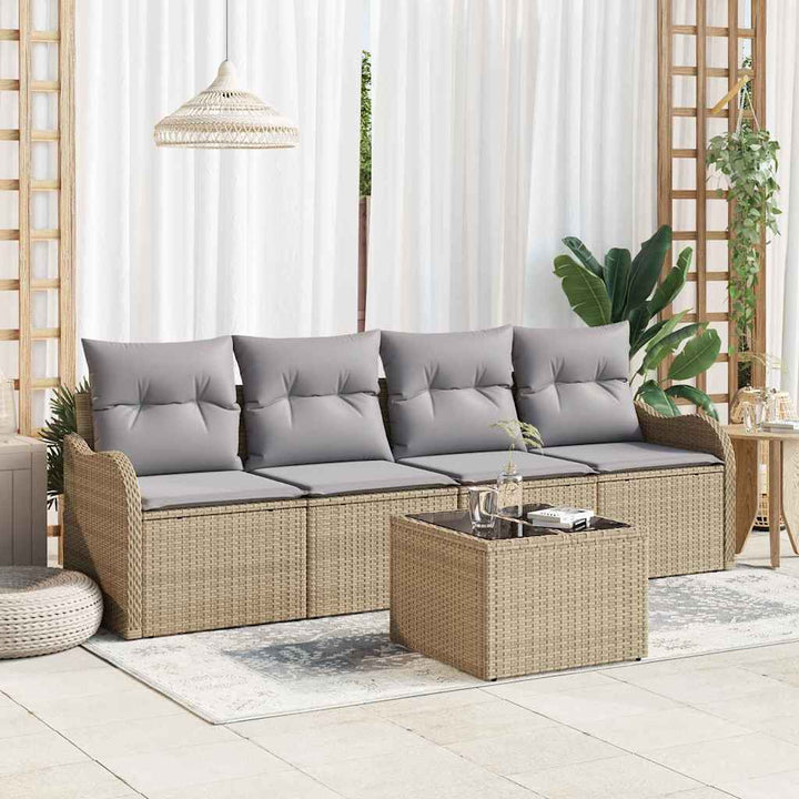 Havesofa Sæt Beige polyrattan