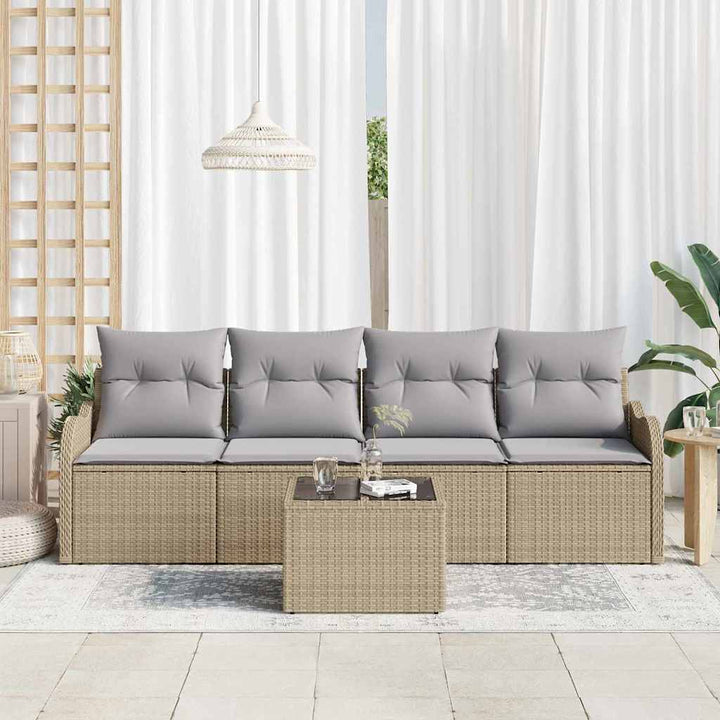 Havesofa Sæt Beige polyrattan