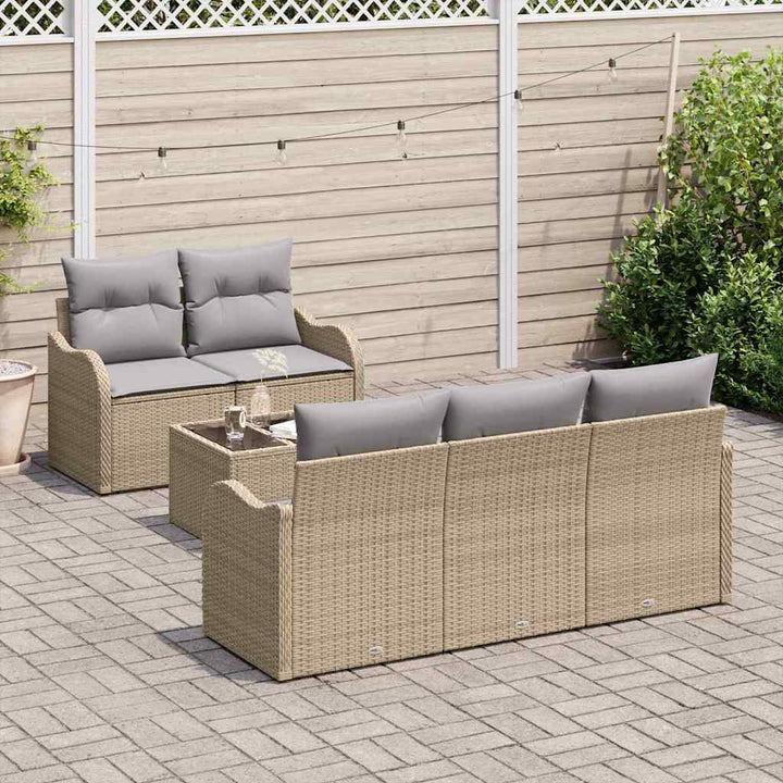 Havesofa Sæt Beige polyrattan