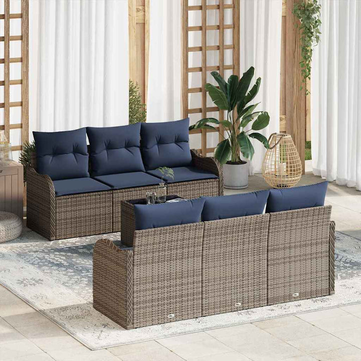 Havesofa Sæt Grå 55 x 55 x 37 cm polyrattan