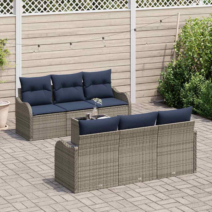 Havesofa Sæt Grå 55 x 55 x 37 cm polyrattan