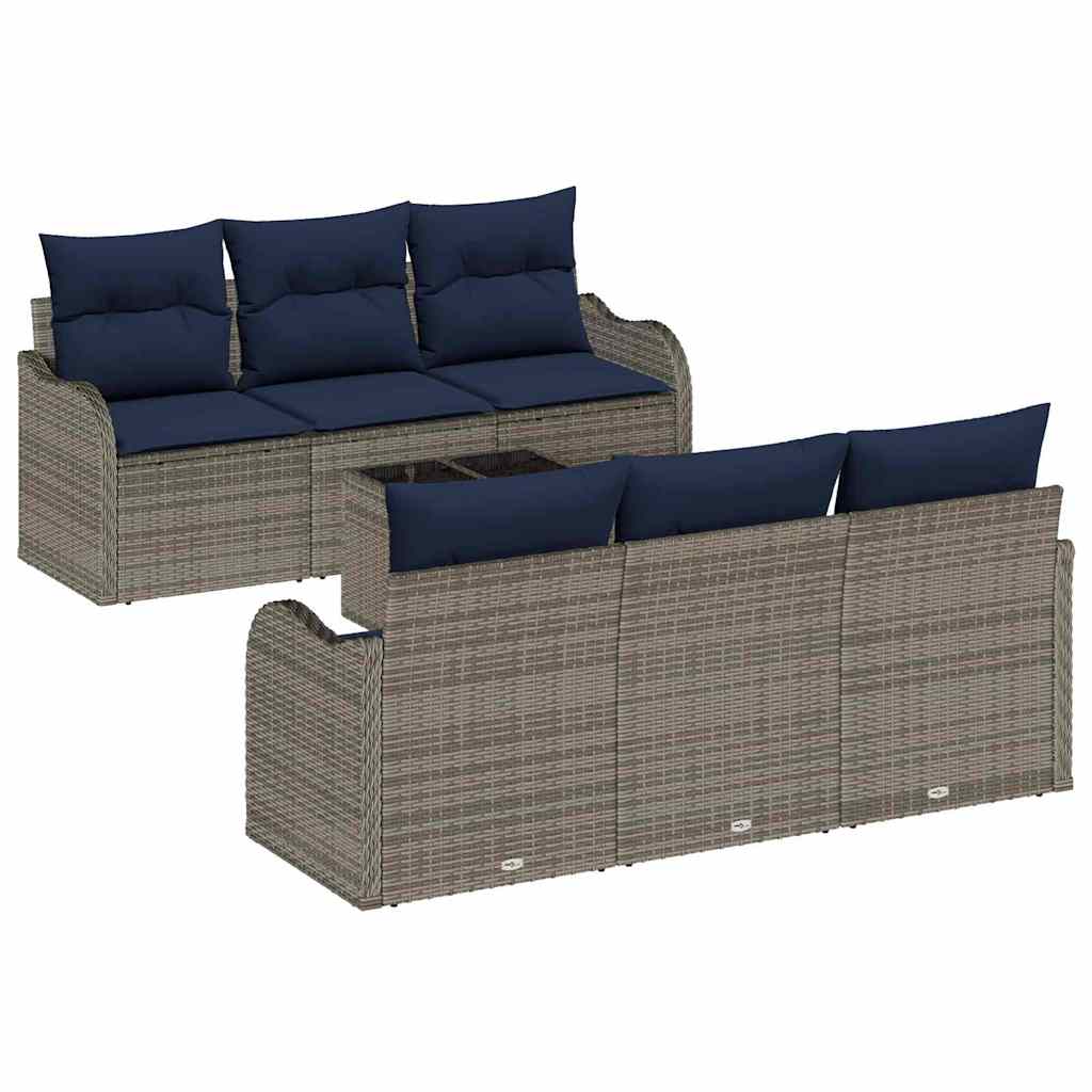 Havesofa Sæt Grå 55 x 55 x 37 cm polyrattan