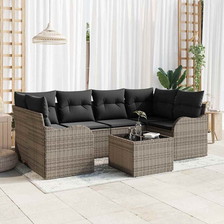 Havesofa Sæt Grå 55 x 55 x 37 cm polyrattan