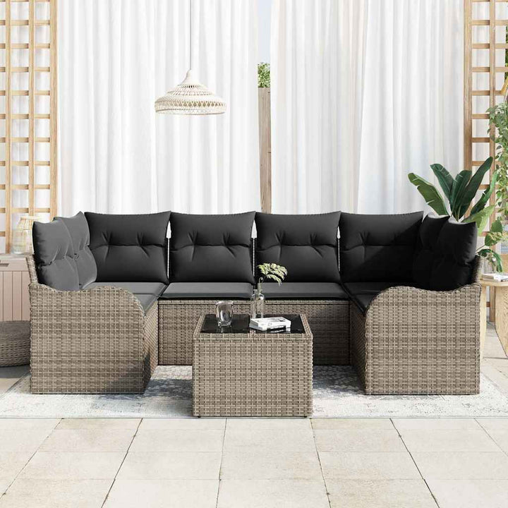 Havesofa Sæt Grå 55 x 55 x 37 cm polyrattan