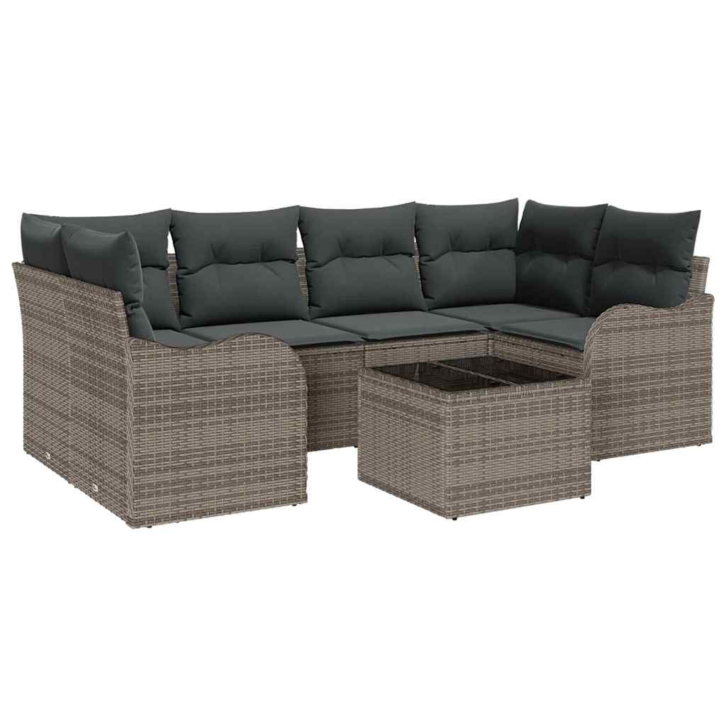 Havesofa Sæt Grå 55 x 55 x 37 cm polyrattan