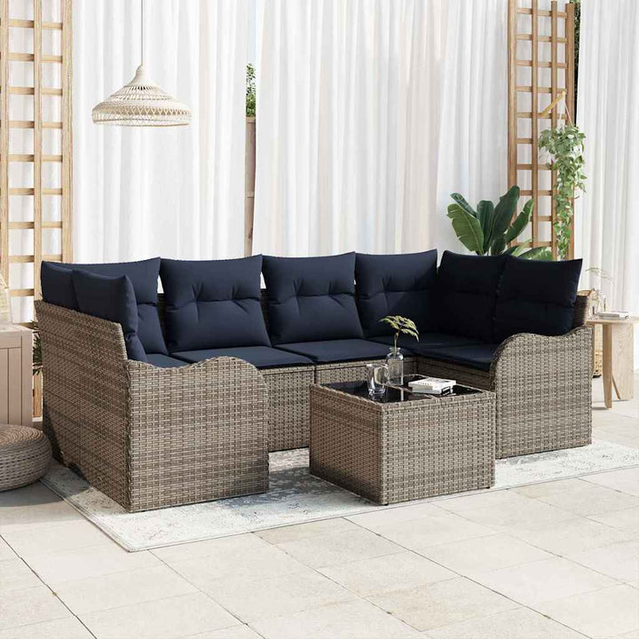Havesofa Sæt Grå 55 x 55 x 37 cm polyrattan