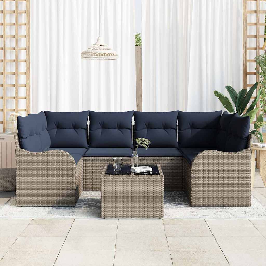 Havesofa Sæt Grå 55 x 55 x 37 cm polyrattan