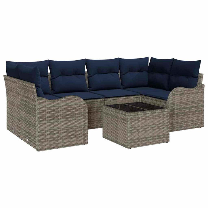 Havesofa Sæt Grå 55 x 55 x 37 cm polyrattan