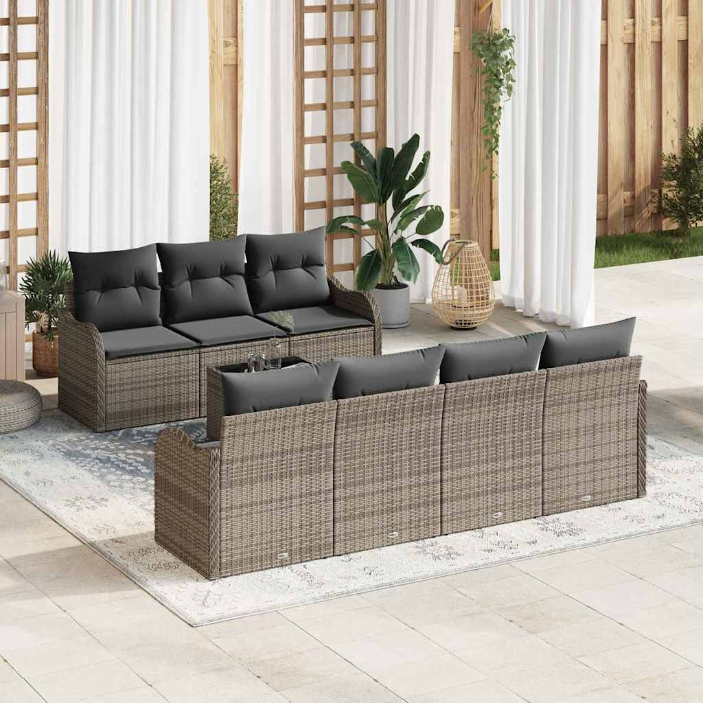 Havesofa Sæt Grå 55 x 55 x 37 cm polyrattan