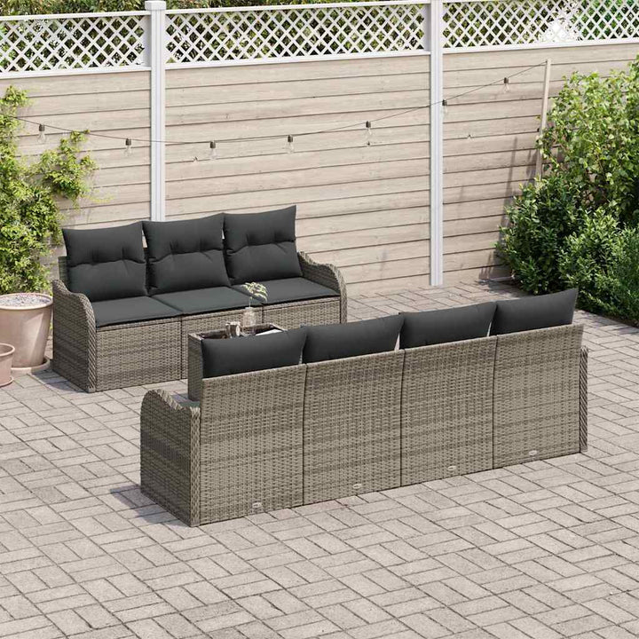 Havesofa Sæt Grå 55 x 55 x 37 cm polyrattan