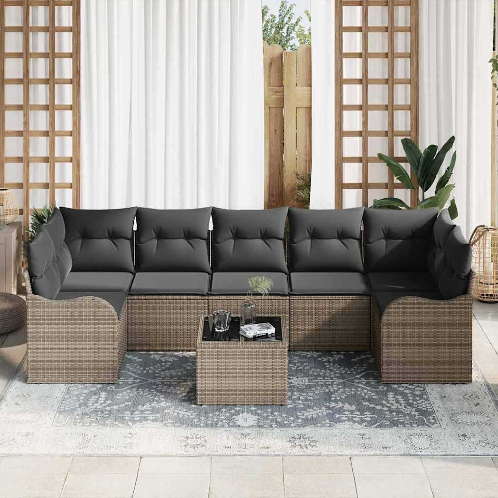 Havesofa Sæt Grå 55 x 55 x 37 cm polyrattan