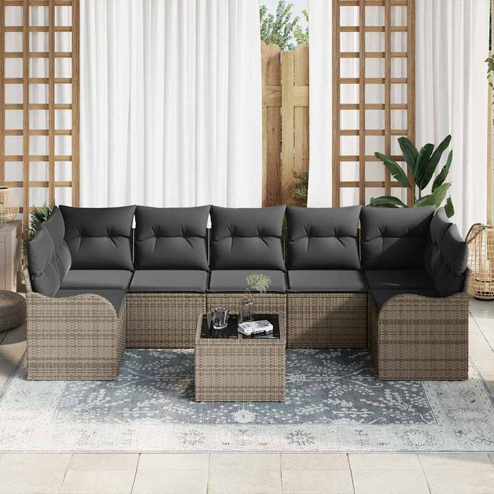 Havesofa Sæt Grå 55 x 55 x 37 cm polyrattan